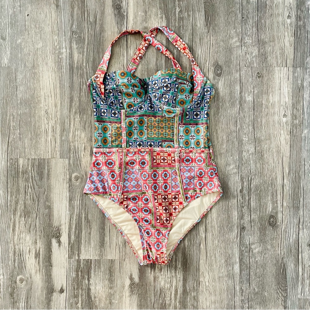 Anthropologie Carolina K Camel One Piece Swimsuit M